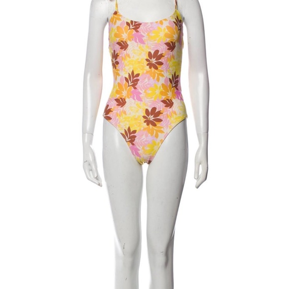 XiRENA Floral  women’s One Piece - Yellow and Brown - Picture 1 of 7